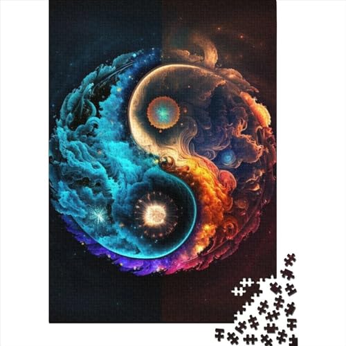 Yin und Yang-Holzpuzzle für Erwachsene und Jugendliche von Art Jigsaw Puzzles für Erwachsene 1000 Teile Spielspielzeug für Erwachsene Familienpuzzle Geschenk (Größe 29,53 x 19,69 Zoll)