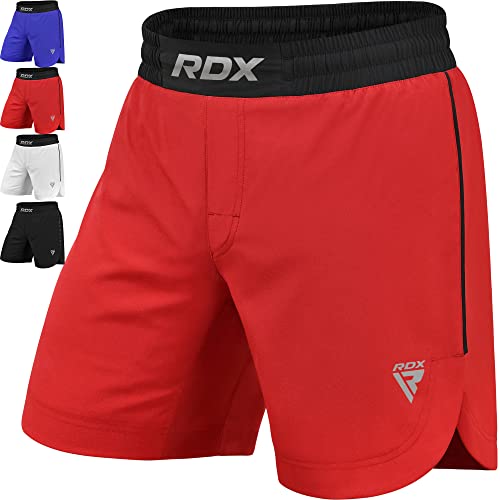 RDX Sporthose Herren Kurz, MMA Shorts Kampfsport Boxen Trainingshose Männer, Kickboxen Muay Thai Grappling Boxhose Sparring, Freefight Martial Arts Kampfshorts Fitness Laufhose Jogginghose Schwarz