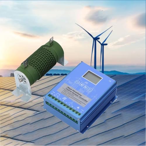 GLBMXDD 2000 W Wind-Solar-Hybrid-Laderegler, 12 V/24 V MPPT-Boost-Laderegler mit LCD-Display, automatische Spannungserkennung, Batterie-Off-Grid-Controller,800W