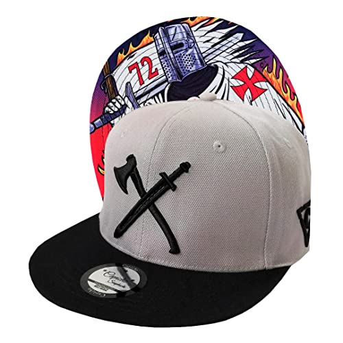 Capiche [99+ VARIATIONEN] Snapback Cap - Kappe - Baseball - Mütze - Herren - Grau - Soldat - Kampf - Mittelalter - Armee - [Warrior] Knight Templar