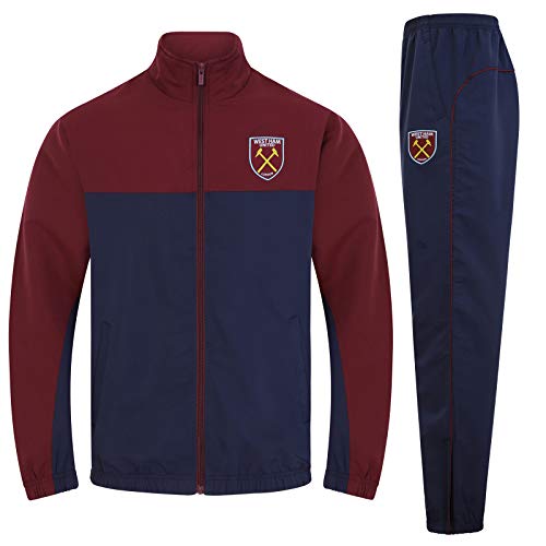 West Ham United FC - Herren Trainingsanzug - Jacke & Hose - Offizielles Merchandise - Geschenk für Fußballfans - Dunkelblau - XL