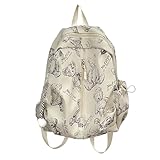 Nylon Rucksack Für Damen Mädchen Studenten Schulrucksack Reiserucksack Teenager Voll Bedruckter Rucksack Alle Passenden Tagesrucksäcke