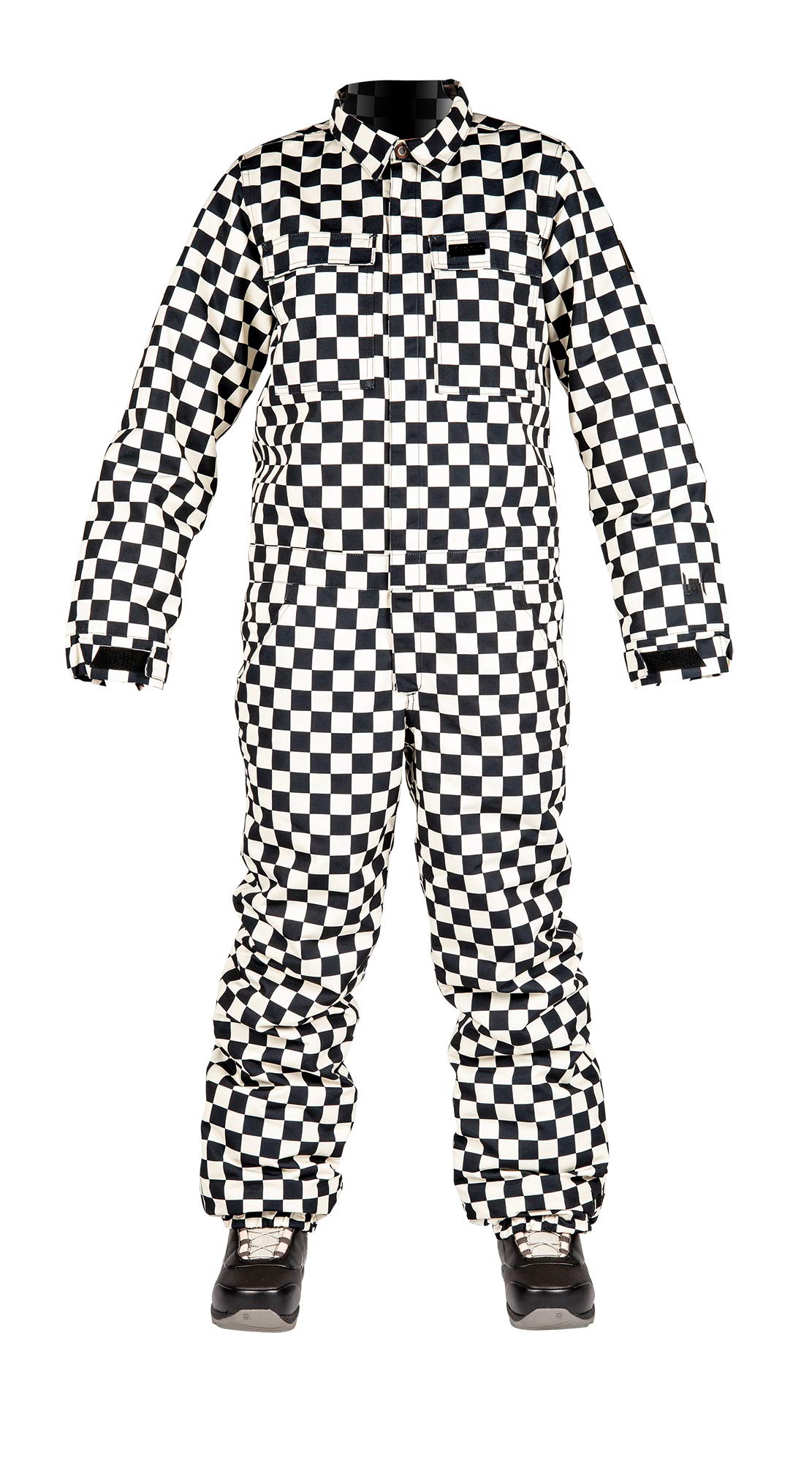 L1 HELLDIVER ´20 Damen, Snowboard- Jumpsuit, Snowboardanzug, Einteiler, Overall, 2 Lagig mit Belüftungsschlitzen, Regular Fit, workerstyle, L, CHECKER