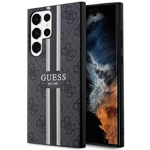 Hülle Guess GUHCS23LP4RPSK Samsung S23 Ultra S918 schwarz 4G Printed Stripe