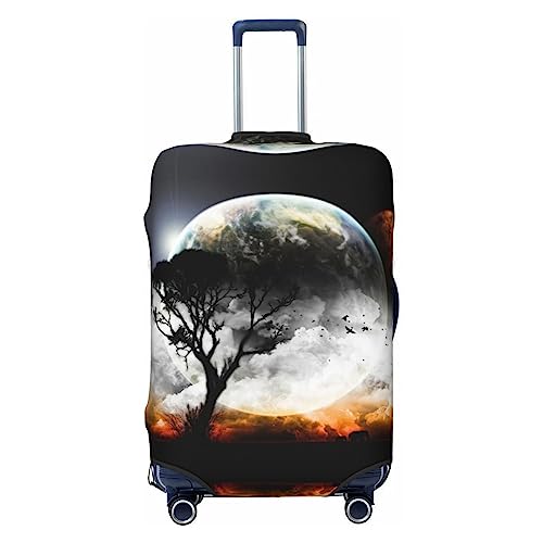 Miniks Planet View Reisegepäckabdeckung, robuster Kofferschutz, passend für 45,7 - 81,3 cm große Gepäckstücke, Größe XL, Schwarz, X-Large