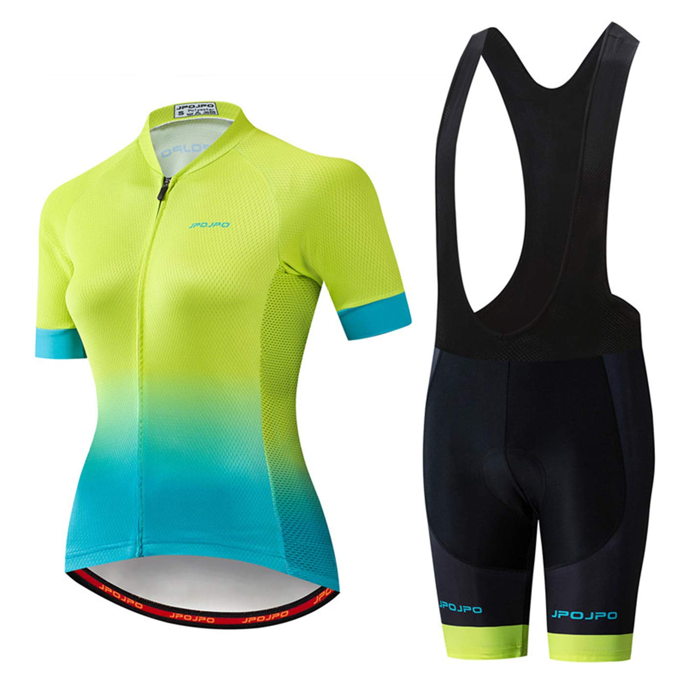 Hotlion Radtrikot Damen Sets Fahrradkleidung Frauen Kurzarm Sommer Fahrradbekleidung Rennrad Outfit JP2