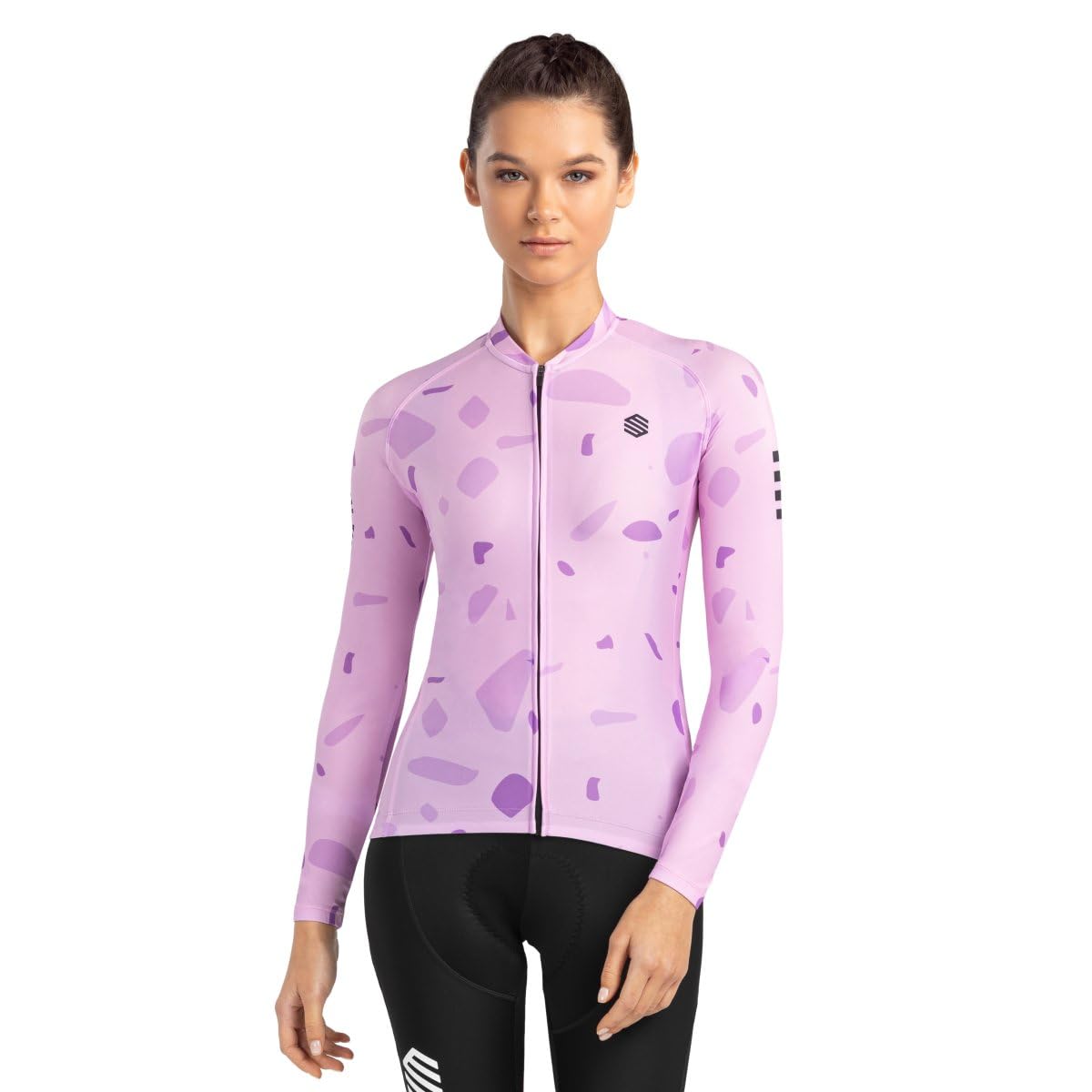 SIROKO - Langärmeliges Radtrikot für Damen M2 Annie - XL - Lavendel