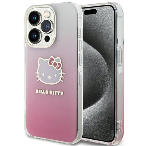 CG MOBILE Hello Kitty HKHCP14LHDGKEP Hülle für iPhone 14 Pro 6.1" Rosa hardcase IML Gradient Electrop Kitty Head