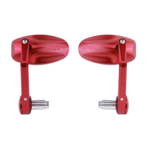 Für MV Für Agusta Motorrad Sport Straßenmotorräder Roller Universal Lenkerenden Motorrad Rückspiegel Motorradspiegel-Set(Rot)