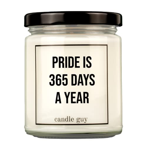 candle guy Duftkerze | Pride is 365 days a year | Handgemacht aus 100% Sojawachs | 70 Stunden Brenndauer