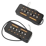 ZENGXUE Black Metal P90 E-Gitarre Horizontallochaufnahme 50/52 Set Humbucker Tonabnehmer Set