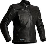 Halvarssons Racken wasserdichte Motorrad Lederjacke (Black,52)