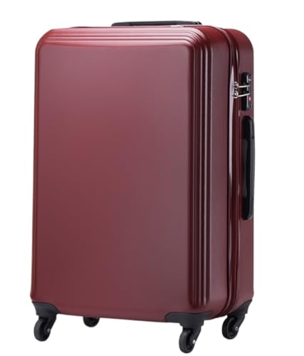 Habrur Rollkoffer Koffer Trolley Reisekoffer Gepäck Einfachheit Handgepäck Boarding Reise Hartschalengepäck Koffer Gepäck Reisekoffer (Color : Rood, Size : 24in)