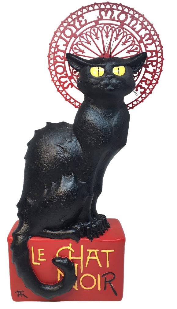 Figur Le chat noir nach Théophile-Alexandre Steinlen, orig Parastone, schwarze Katze