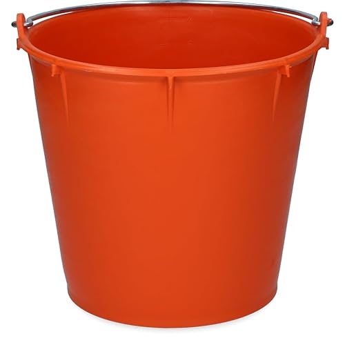 Vplast Zubehör für das Pferd Bucket 7 l mit orangefarbenem Griff