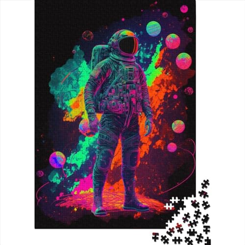 1000-teiliges Puzzle für Erwachsene und Teenager, Astronauten-Poster, Puzzles für Erwachsene und Teenager, Familienspiele, Weihnachts- und Geburtstagsgeschenke, 75 x 50 cm