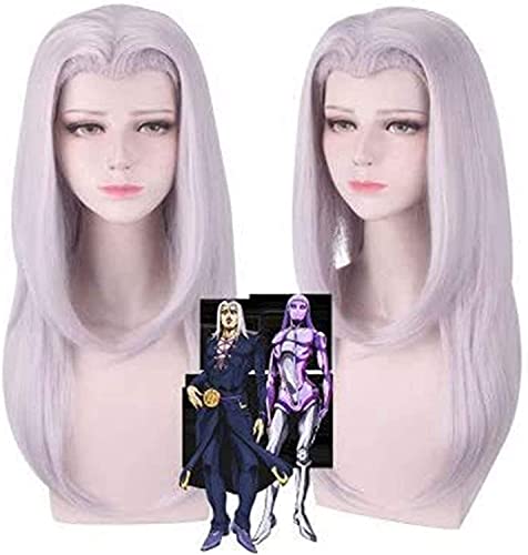 LINLINCD-Anime Coser Wig Perücke Anime Leone Abbacchio JoJo' s Bizarre Adventure Cosplay Comic - Con mal Halloween Party Karneval Erwachsene Fans Anime (lange Haarperücke)