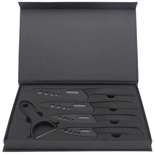 Welikekitchen 5-teiliges Keramikmesser-Set - Hochwertige Klinge, Ergonomischer Griff, Rostfrei - Ideal für Hobbyköche und Profis