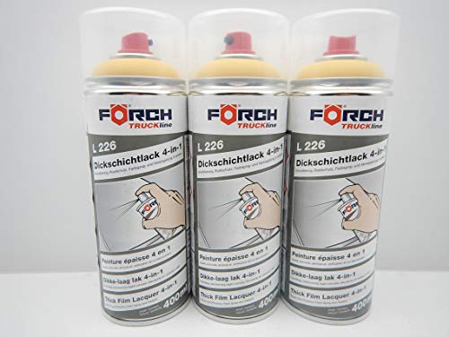 Förch 4 in 1 New Holland GELB LANDMASCHINE DICKSCHICHTLACK Lack Spray SPRAYDOSE 400ML (3)