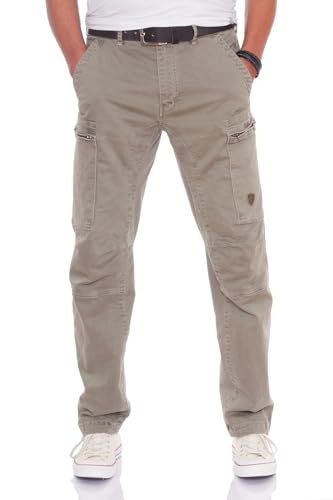 Jet Lag Herren Cargohose 21-780 schlank geschnitten, Farbe:Dark Grey, W32, L34