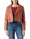 JdY Damen JDYETTA Faux Leather Jacket OTW NOOS Kunstlederjacke, Copper Brown, 40