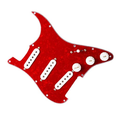 Standard-Pickguard-Tonabnehmer SSS E-Gitarren-Schlagbrett-Tonabnehmer, Standard-Gitarre, praktisches Schlagbrett-Zubehör (Color : 6)