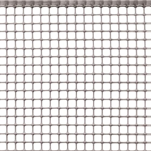 Tenax Quadra 10 Silber 0,50 x 30 m, Schutznetz aus Kunststoff für Balkone, Terrassen, Tore und Zäune