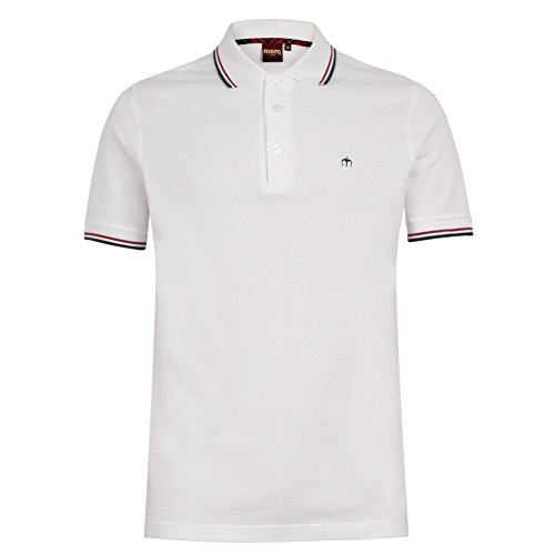 MERC London Herren Card Polo Shirt mit Kragen Weiß XL