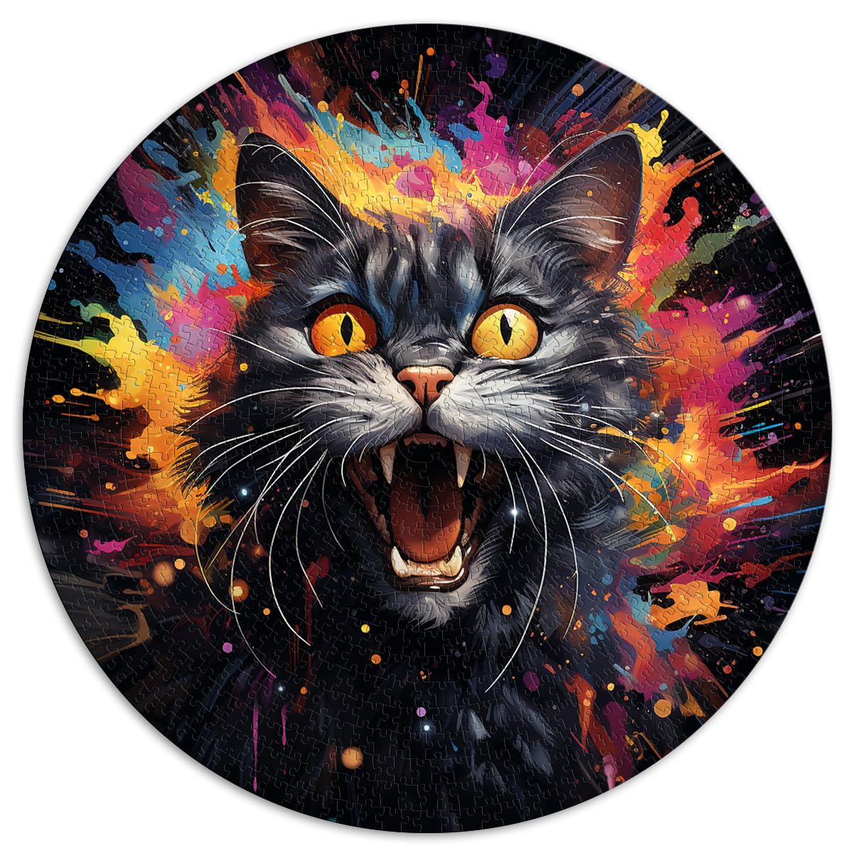 Puzzle Katze für Erwachsene Puzzle 1000 Teile 26,5x26,5 Zoll Einfache Puzzles Spielzeug Puzzles Lernspiele Stressabbauende Puzzles