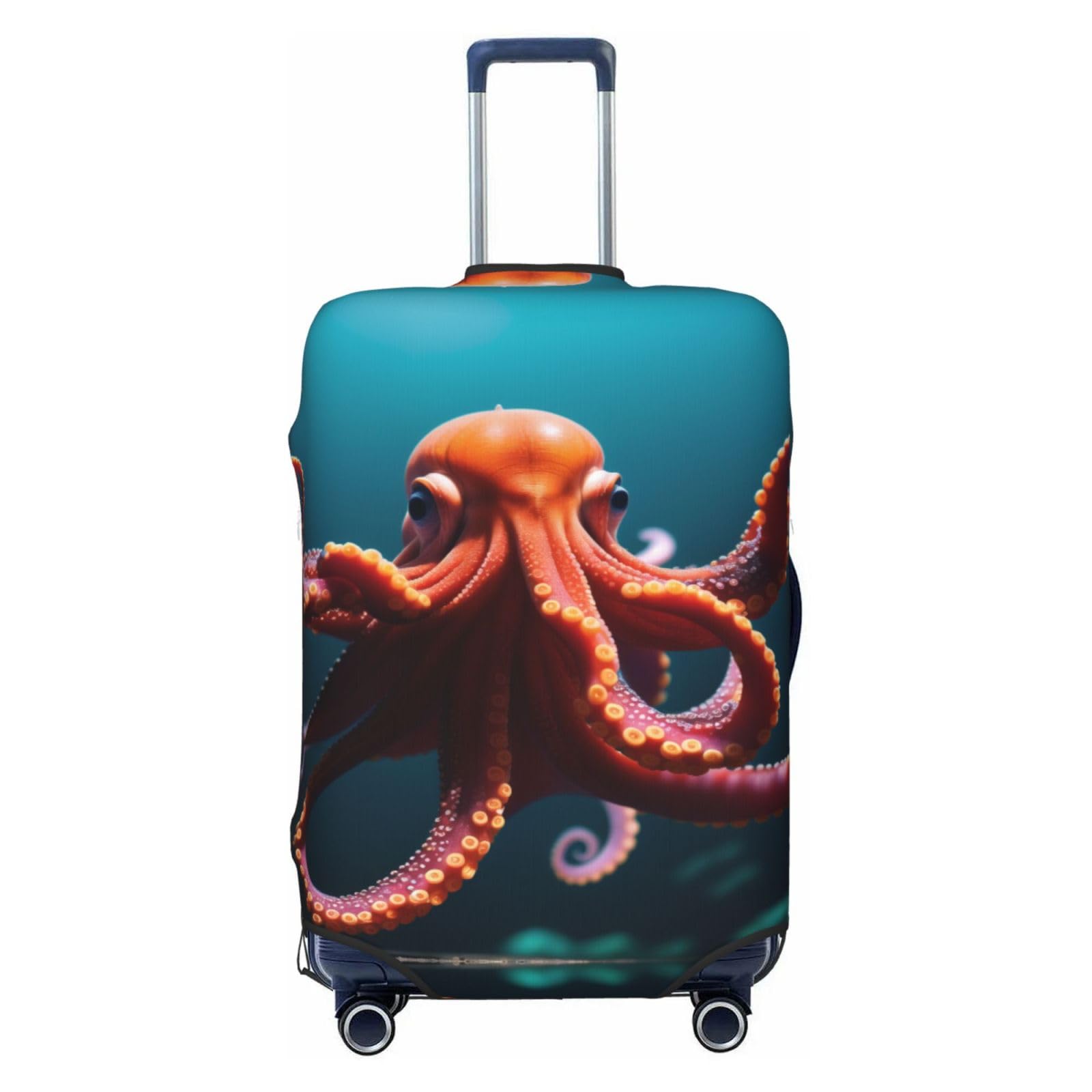 Miniks Big Octopus Reisegepäckabdeckung, robuster Koffer-Schutz, passend für 45,7 - 81,3 cm große Gepäckstücke, Größe XL, Schwarz, X-Large