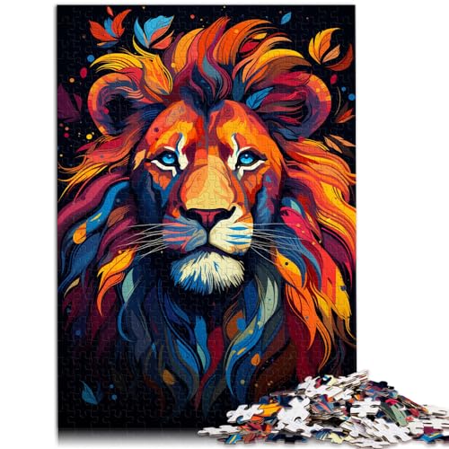 Puzzles Geschenke Spielzeug Fantasy Dschungel Löwe Erwachsene 1000 Teile Puzzle Holzpuzzle Familienspiel Stressabbau Schwieriges Herausforderungspuzzle 1000 Teile (50x75cm)