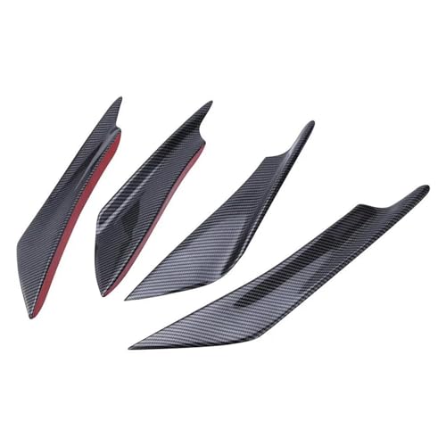 Frontspoiler Lippe Für Mitsubishi Für Lancer Für EVO X Auto Stoßstange Fin Canard Splitter Diffusor Valence Spoiler Lip Splitter Kratzschutz Schwarz Frontstoßstange Spoiler(Carbon Fiber)