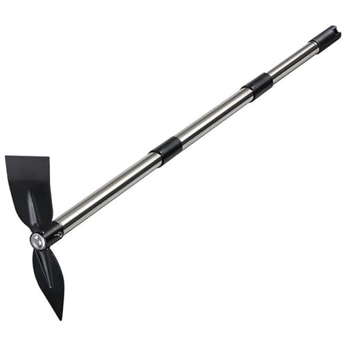 Handschaufel Metall Hoe with A Straight Blade 2 in 1, Outdoor-Garten-Reinigungsschaufel, Blumenkelle zum Einpflanzen und Umtopfen Reinigen