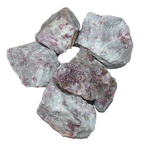 1 Kg Turmalin rot - rosa Rubelit in Matrix Rohsteine ca.50 - 70 mm