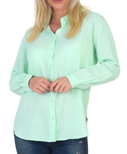 JdY Damen Musselin-Bluse JDYTheis langarm 15271018 Honeydew XS