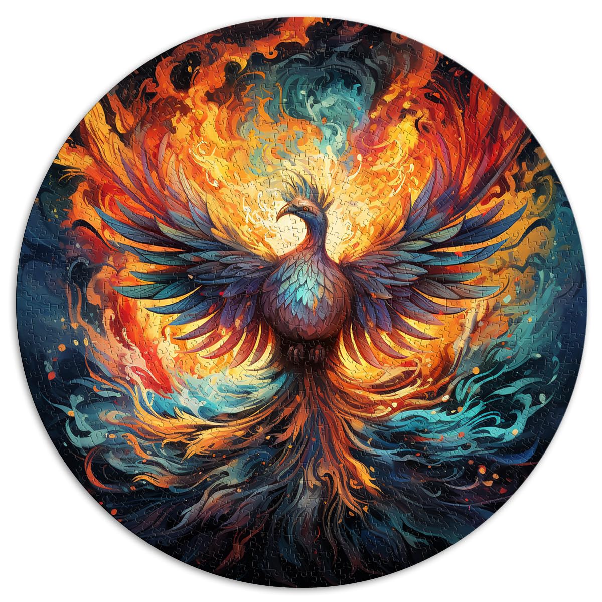 Puzzles für Phoenix Magic, farbenfrohes Puzzle 1000 Teile für Erwachsene, 26,5 x 26,5 Zoll, Puzzle-Kunstwerk, Familienaktivität, Puzzles, Lernspiele