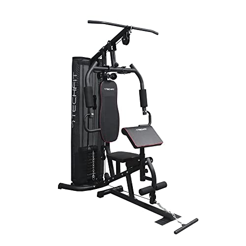 TechFit MXT-650 Bruststation, Traktionen, Curl, Dip für Home Gym, Multifunktionsbank mit Fitness-Ausrüstung, Multifunktionsstation Fitnessstudio