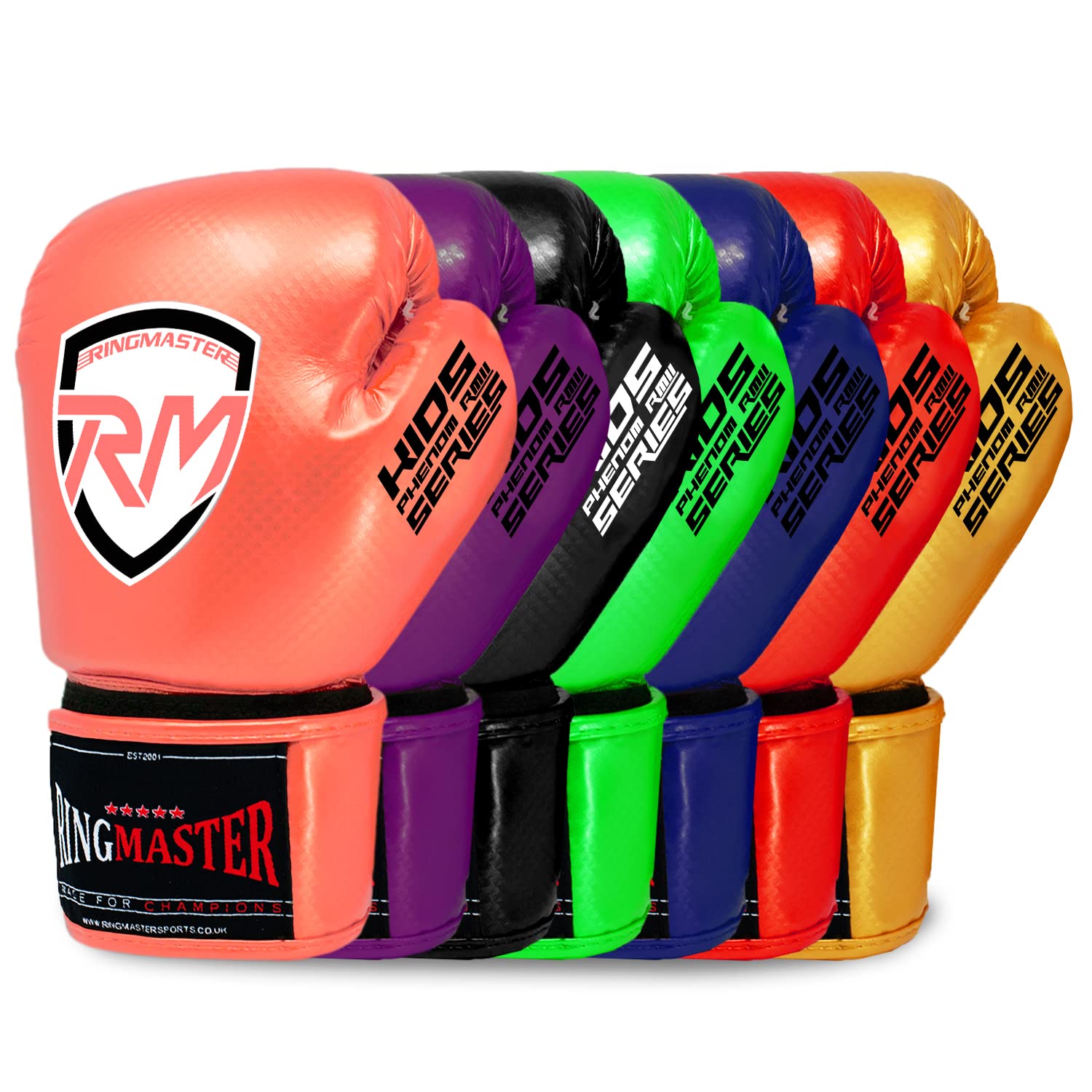 RingMasterUK Kinder Boxhandschuhe Kickboxen Martial Arts Kinder Stanzhandschuhe (Rosa, 2 oz)