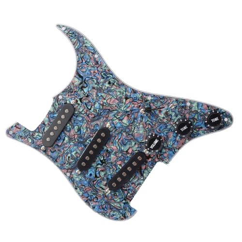 Standard-Pickguard-Tonabnehmer SSS E-Gitarren-Schlagbrett-Tonabnehmer, Standard-Gitarren-Ersatz-Schlagbrett-Teile (Color : 6)