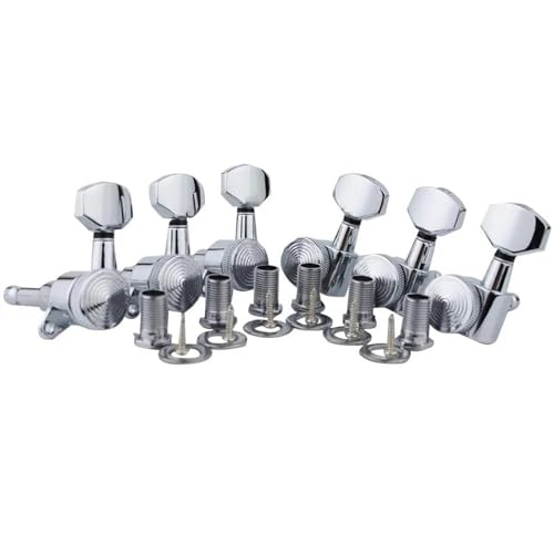 Strings Tuning Pegs Mechaniken Für Gitarre Gitarrenstimmgeräte mit Verriegelungsfunktion, vollständig geschlossener Knopfschaft mit hinterer Saitenverriegelung (Color : 9)