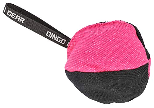Dingo Gear Trainings-Spielzeug Bäll 16 cm Schwarz- Pink French-Material Nylcott Training Spiel Apport IGP K9 Obedience S02796