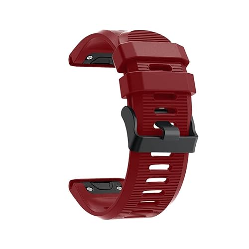 OPKDE 26 mm Schnellverschluss-Armband für Garmin Fenix 6X Pro 5X, Silikonband, Ersatzarmband für Fenix 3 3HR Uhrenarmband, 26MM Fenix 5X, Achat