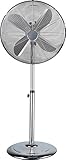 Heller STV 458 M, chrome, Standventilator, 60W, oszillierend, silber-metallic