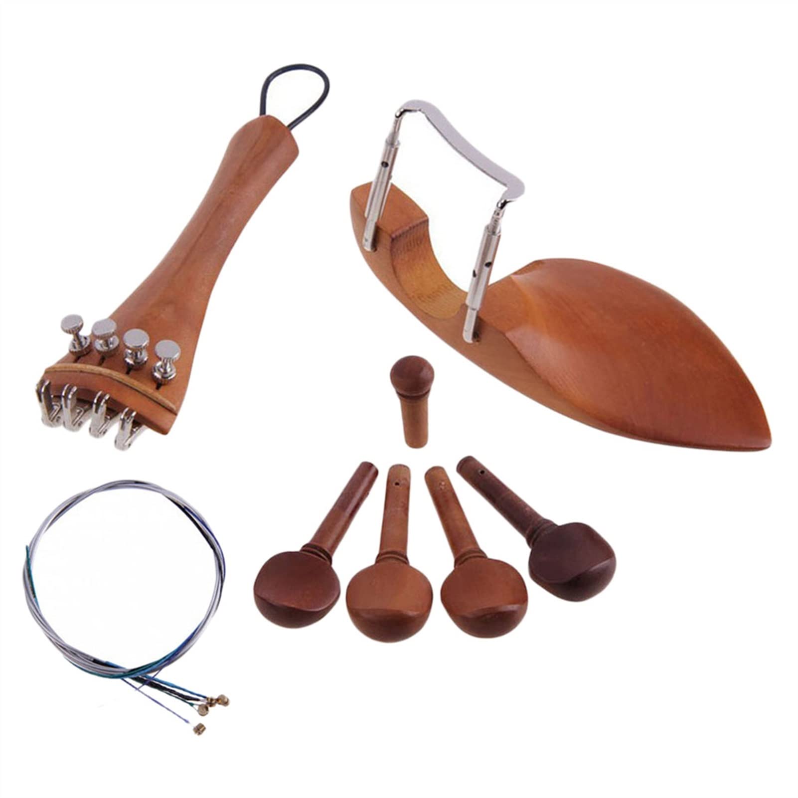 Gitarren Stimmwirbel 4/4 Violinteile Zubehör Jujube Hölzerne Kinnstütze Tailpiece Fein Tuner Tuning PEG Heckmagne Endpin Saiten Kit DIY.