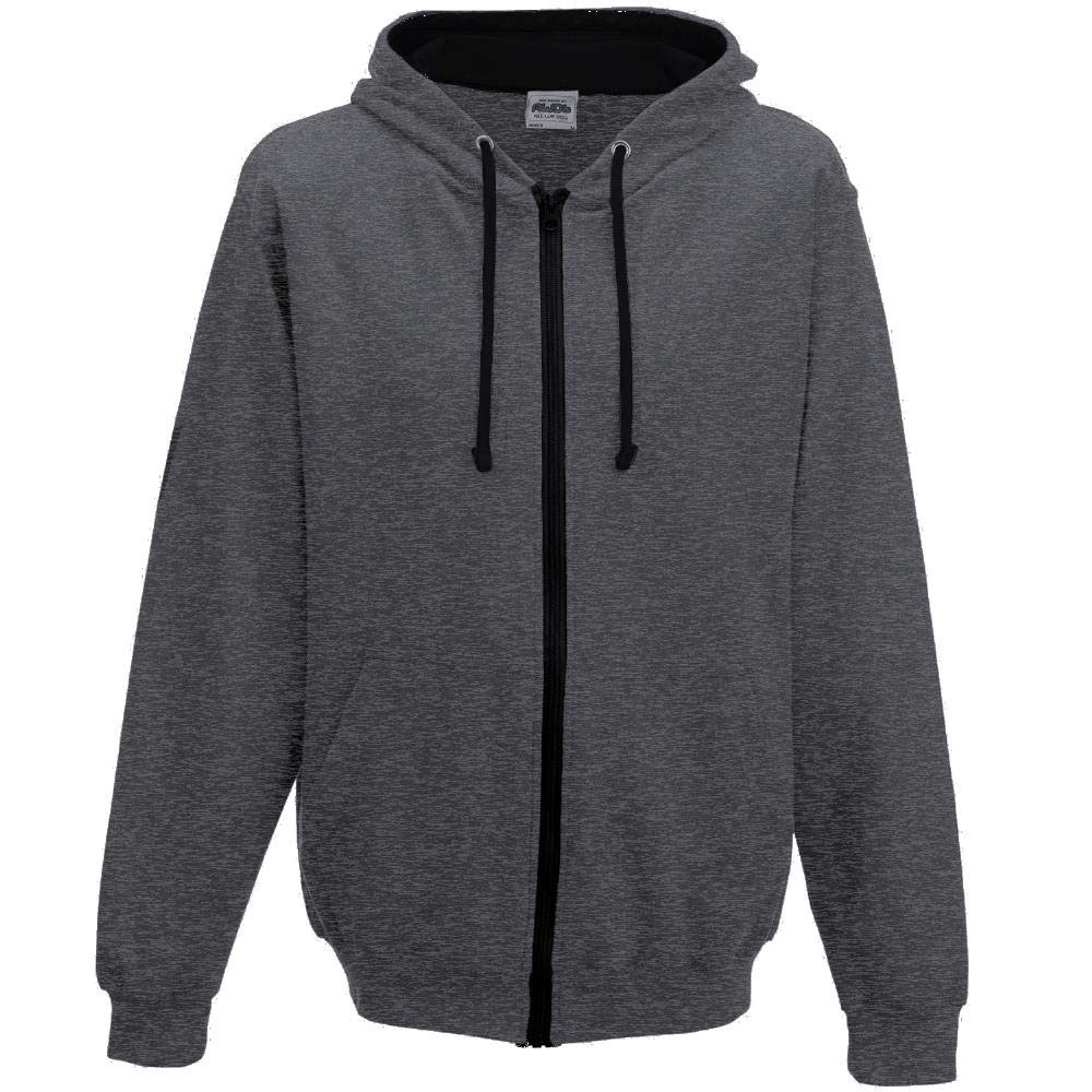 Just Hoods - Unisex Kapuzen-Sweatjacke/Charcoal/Jet Black, L