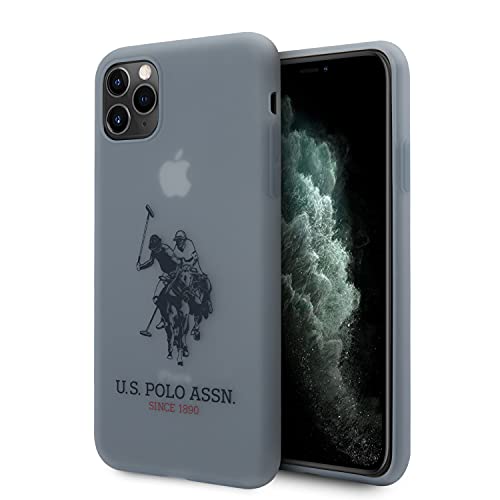 U.S. Polo ASSN Handyhülle für iPhone 11 Pro Max in Blau Transparent Big Horse Design mit Mikrofaser innen, Silikon Glatt & Anti-Kratzer Schutzhülle mit einfachem Snap-on, Stoßdämpfung