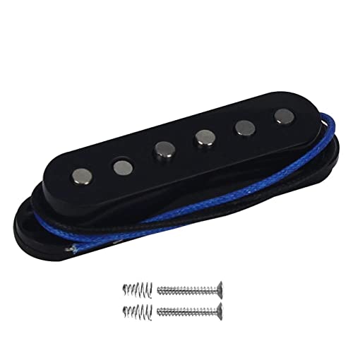 ZENGXUE Versetzter Oberster Vintage Alnico 5 Einzelspule Pickup E-Gitarren-Pickup Schwarz Für NS Gitarrenteile Humbucker Tonabnehmer Set (Color : 1pcs middle)