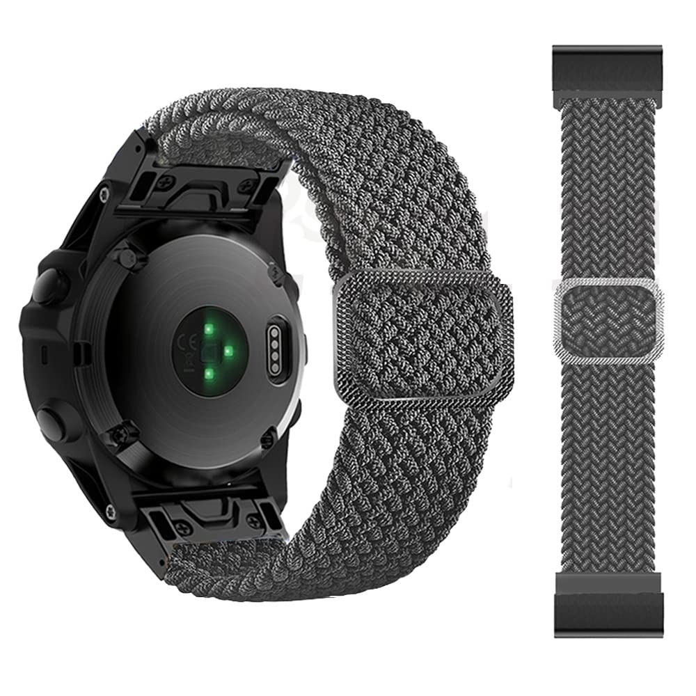 OPKDE Loop Nylon-Uhrenarmband mit Schnellverschluss für Garmin Fenix 6 6X Pro 5X 5 Plus 3HR Fenix 7X 7 Forerunner 935 MK2 Uhrenarmband, 22mm Fenix 6 5 5Plus, Achat