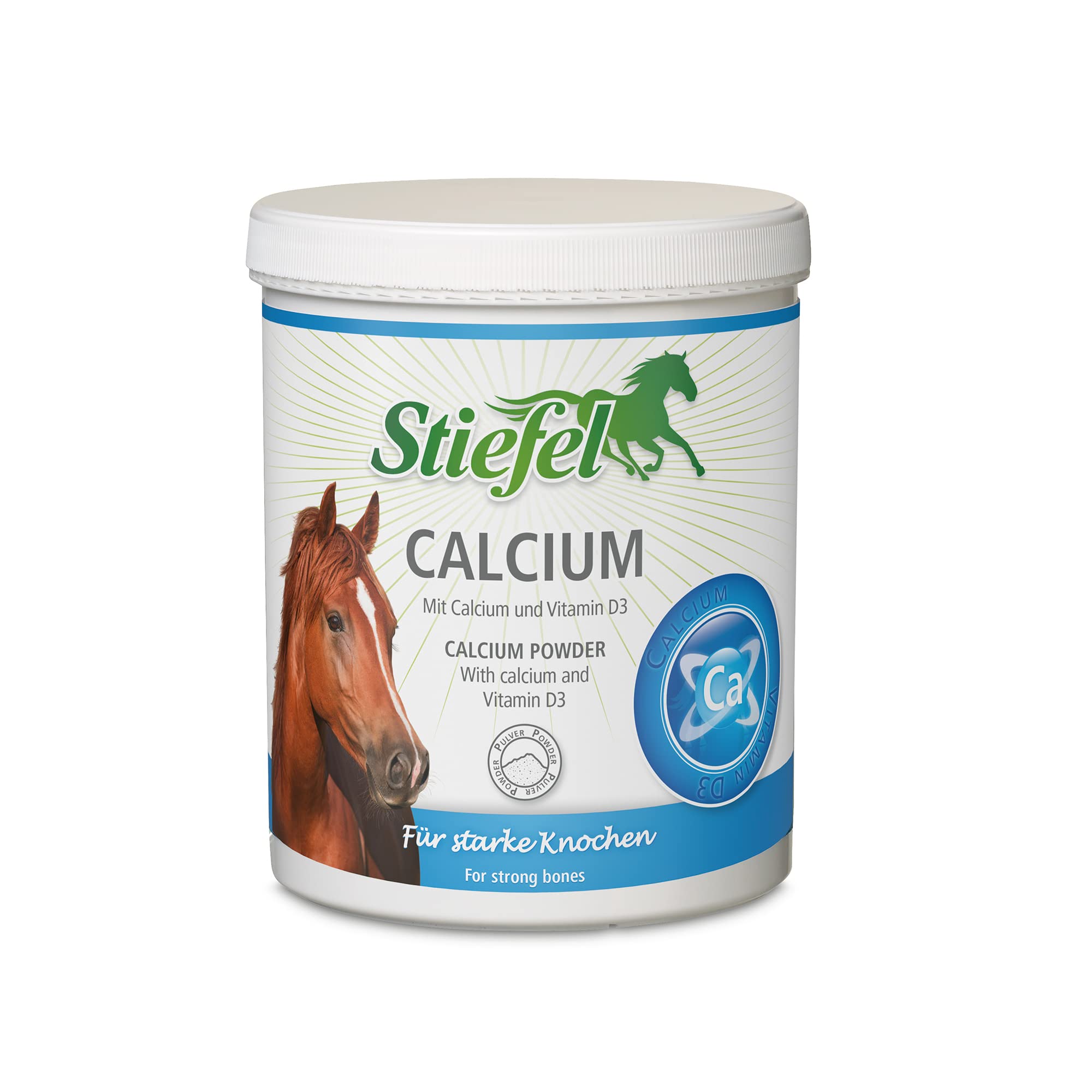 Stiefel Calcium für Pferde, hochwertiger Futterzusatz für gesunde Knochen & Wachstum, ideal für Fohlen & Jungpferde, Zusammensetzung aus Calcium, Vitamin D3, Vitamin K3, Vitamin C & Cholin, 1kg