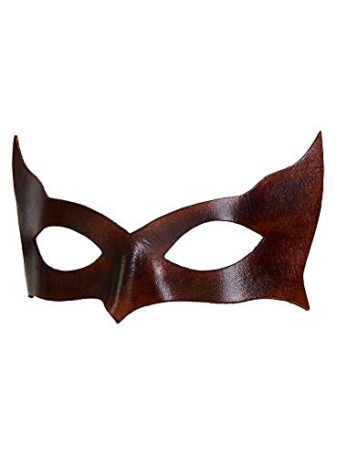 Andracor Venezianische Maske - Colombina Incognito braun Venezianische Ledermaske